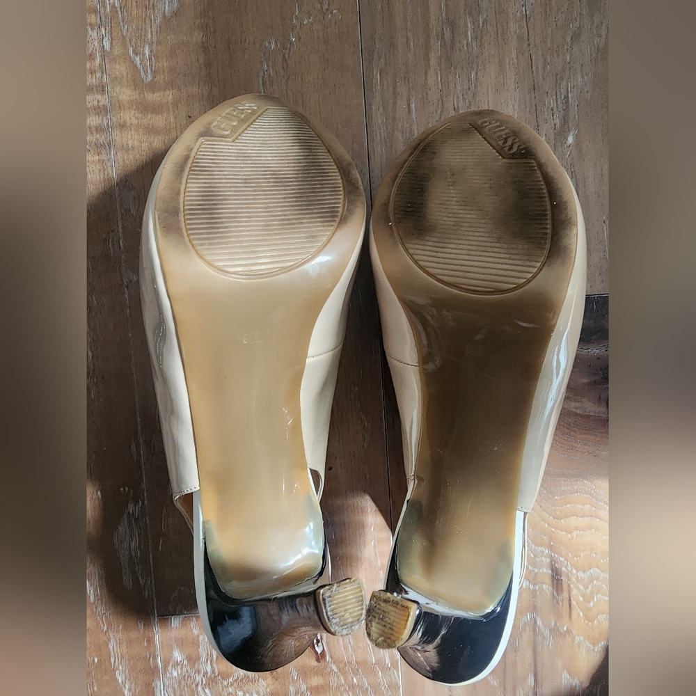 Womens size 8M Guess slingback peek toe heels. Like new! - Picture 4 of 4